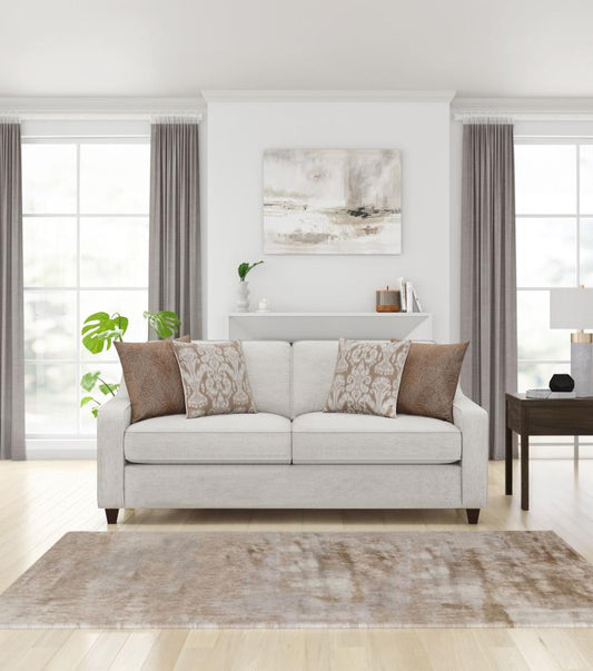 Christine Upholstered Sloped Arm Sofa Beige Default Title