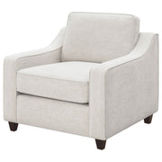 Christine Upholstered Sloped Arm Accent Chair Beige