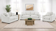 Ashlyn Upholstered Sloped Arm Sofa Set Sand 3-piece