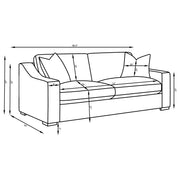 Ashlyn Upholstered Sloped Arm Sofa Set