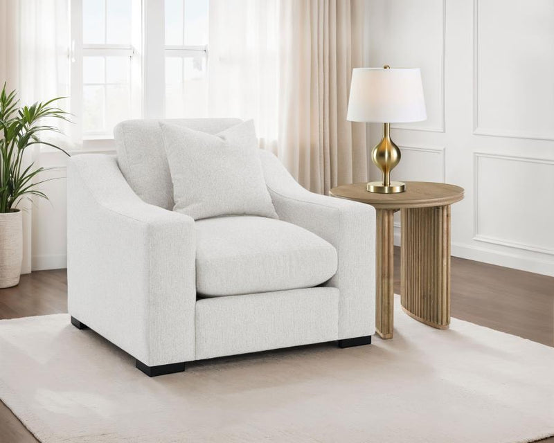 Ashlyn Upholstered Sloped Arm Accent Chair Sand