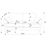 Selma 2-piece Velvet Upholstered Crescent Arm Sofa Set Rust