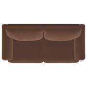Selma Velvet Upholstered Crescent Arm Sofa Rust