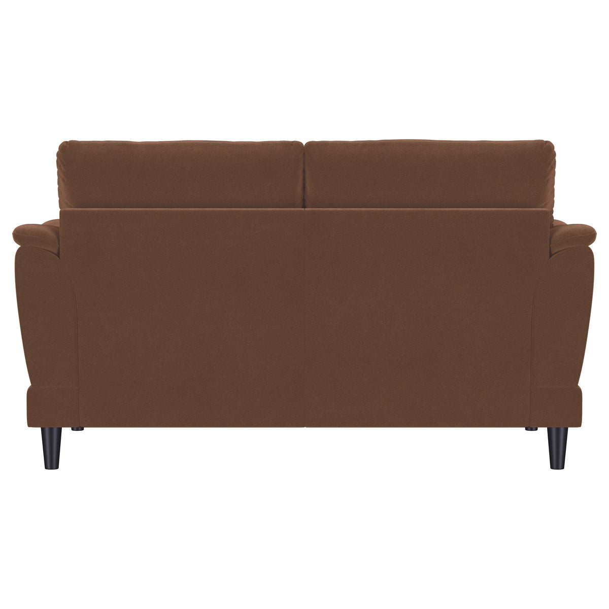 Selma Velvet Upholstered Crescent Arm Loveseat Rust
