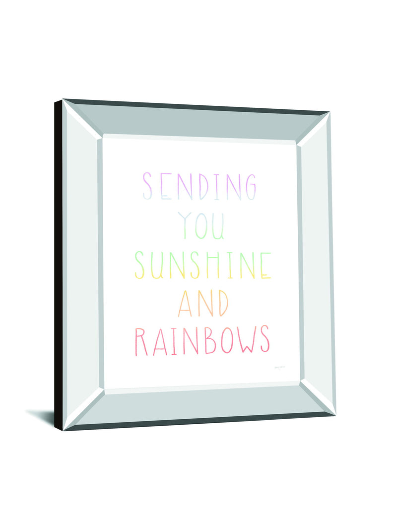 Lets Chase Rainbows VI By Jenaya Jackson - Mirror Framed Print Wall Art - White
