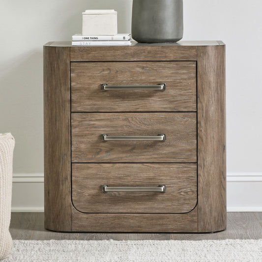 South Bend - Nightstand With Charging Station - Burnished Clay
