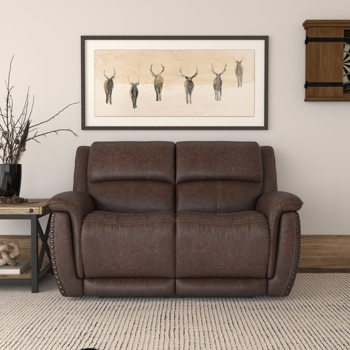 Flexsteel Beau Power Reclining Loveseat with Power Headrests