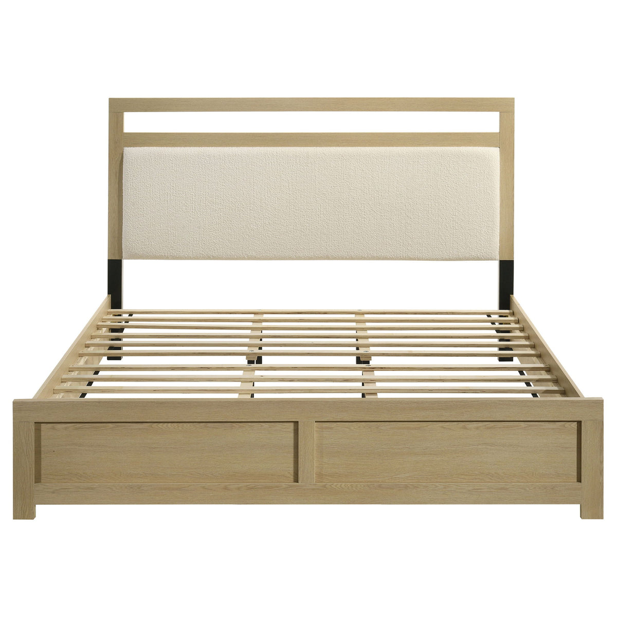 Hendricks California King Panel Headboard Platform Bed Light Oak
