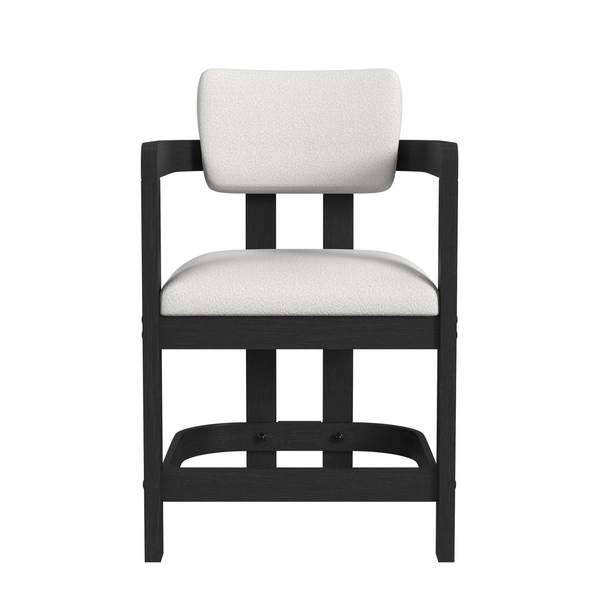 Portland - Arm Counter Stool (Set of 2) - Black / White