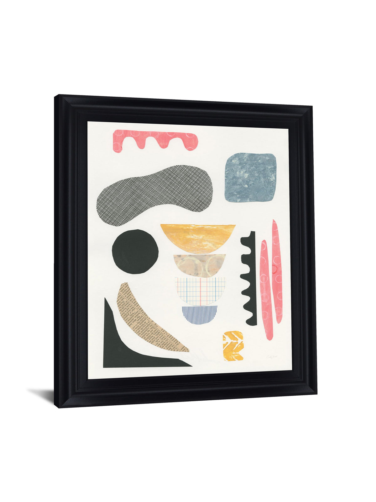 Playful Shapes - 28" x 34" Framed Wall Art - Pink