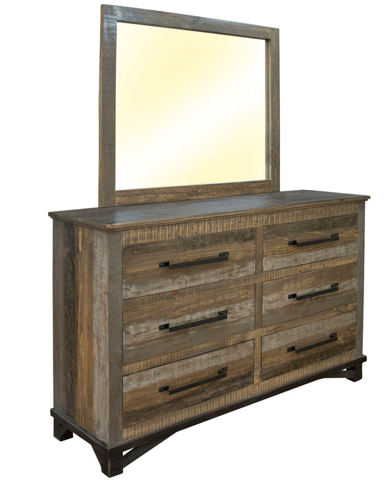 Loft Brown - Mirror - Two Tone Gray / Brown