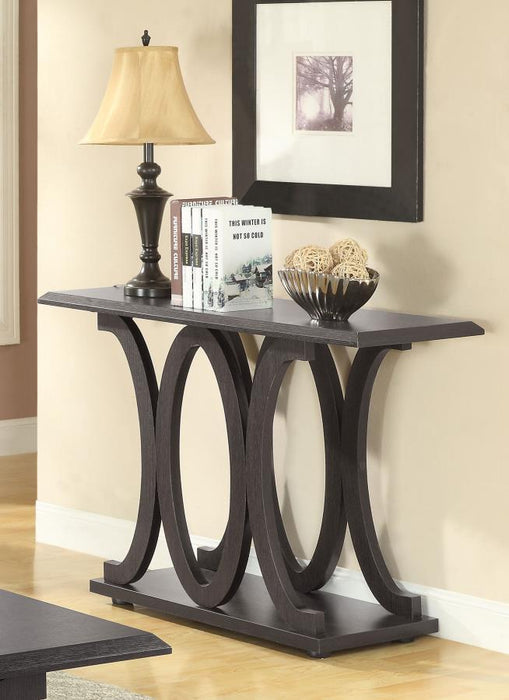 Shelly - C-Shaped Base Sofa Table - Cappuccino