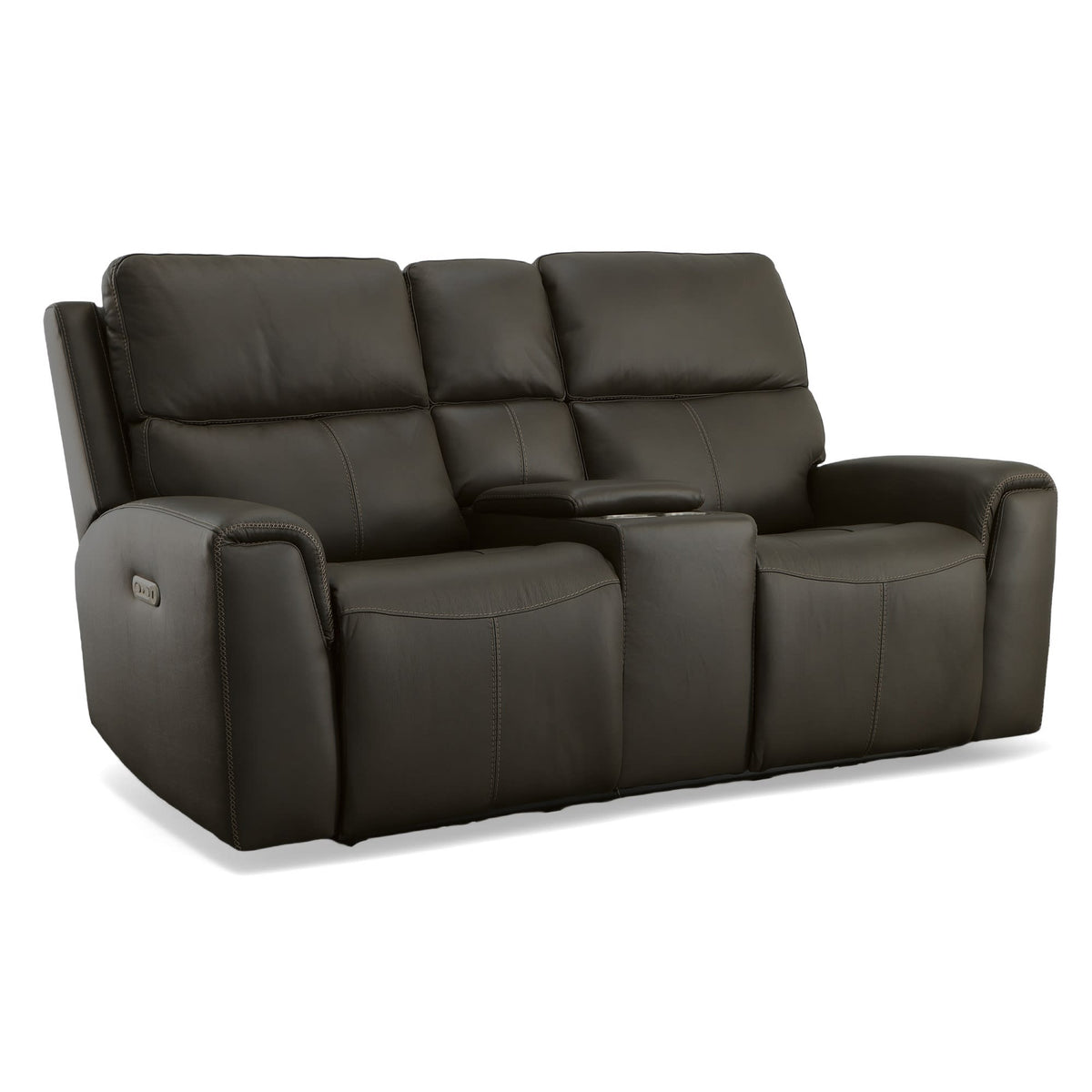 Flexsteel Jarvis Power Reclining Loveseat with Console & Power Headrests