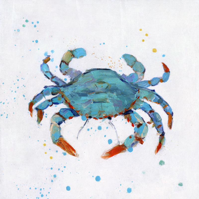 Small - Bubbly Blue Crab By Sally Swatland - Blue