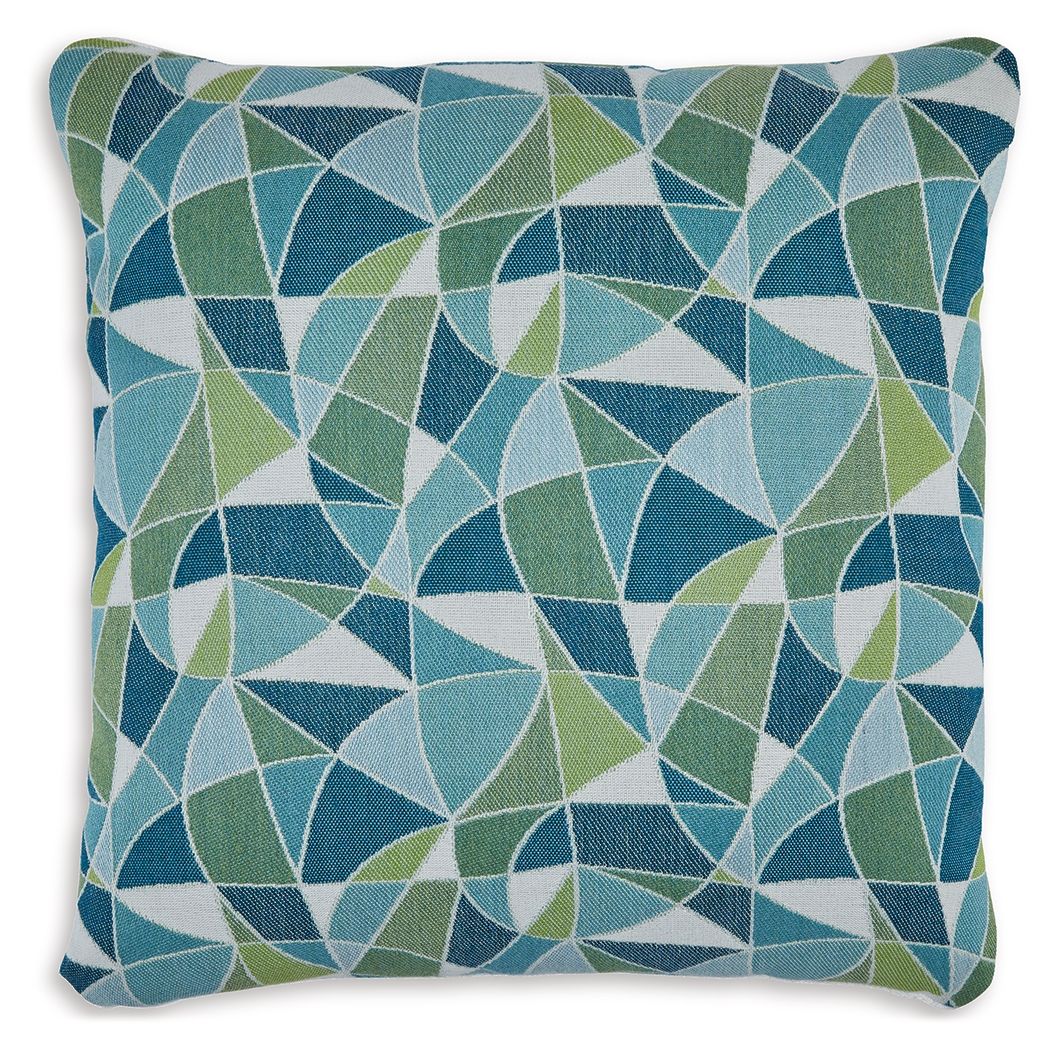 Seanow Next-Gen Nuvella - Indoor/Outdoor Pillow (Set of 4) - Green / Turquoise / White