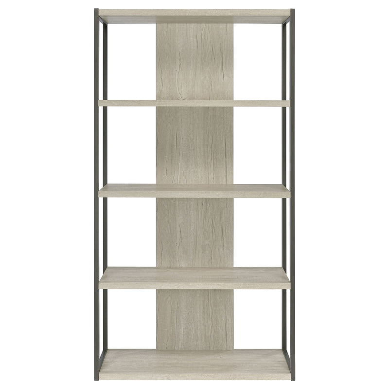 Loomis 72-inch 4-shelf Bookshelf Whitewashed Grey
