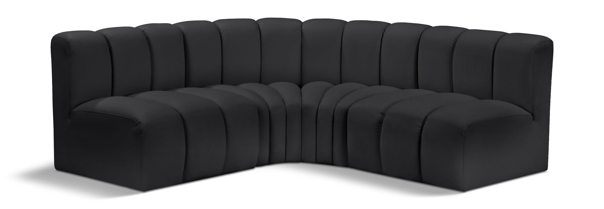 Arc - Faux Leather 4 Piece Corner Modular Sofa