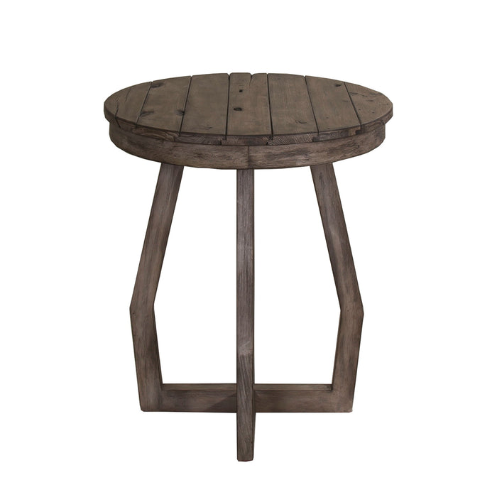 Hayden Way - Chair Side Table - Washed Gray