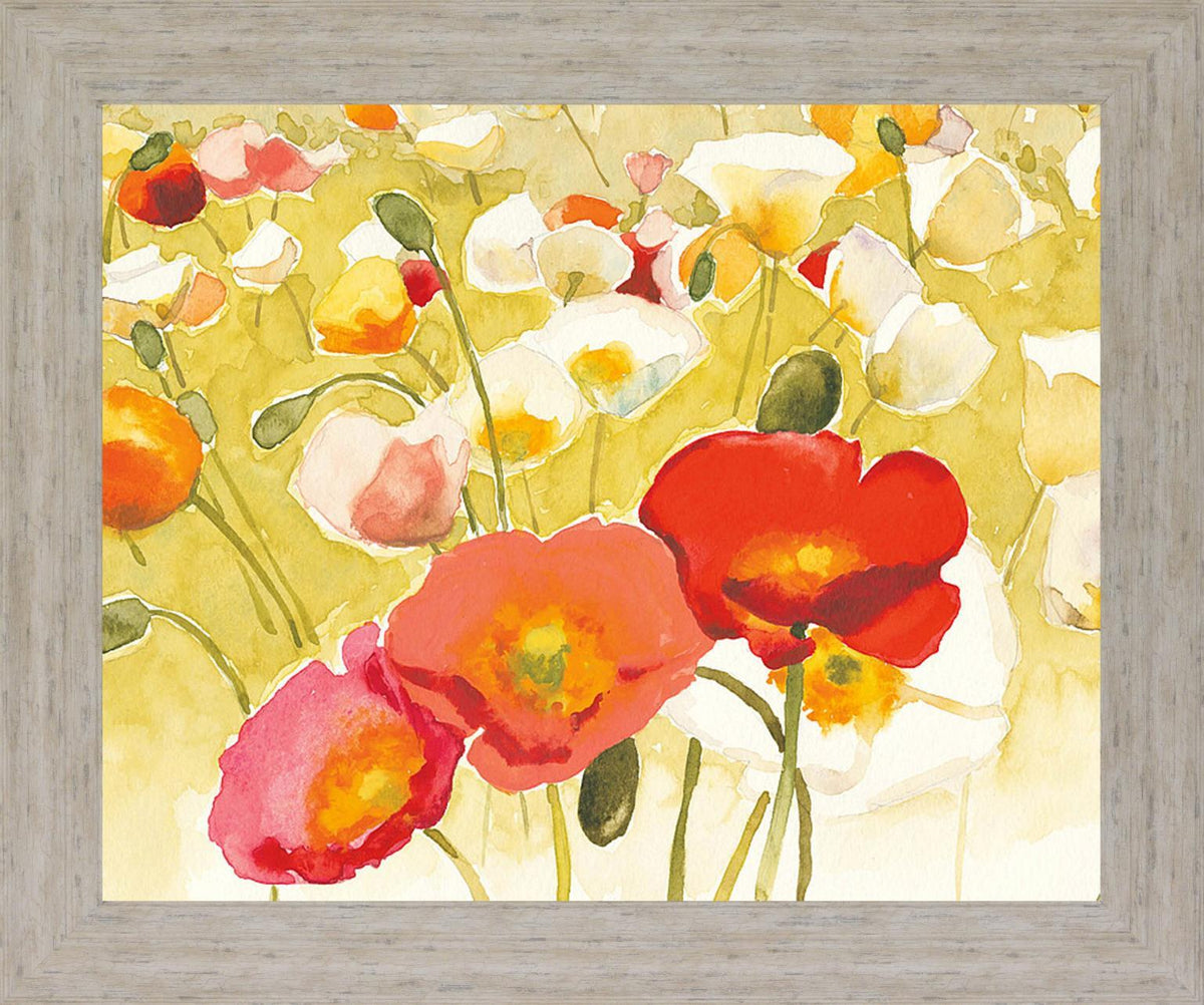Petal Radiance - 28" x 34" Framed Wall Art - Yellow