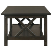 Rachelle 3-piece Rectangular Coffee Table Set Deep Merlot