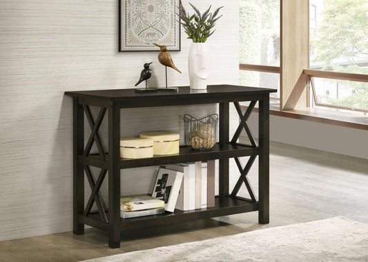 Rachelle 2-shelf Wood Entryway Console Table Deep Merlot Default Title