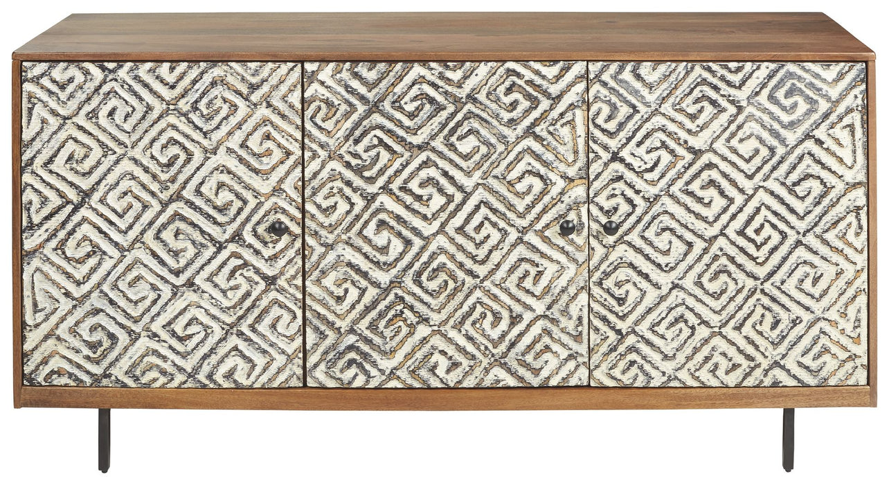 Kerrings - Brown / Black / White - Accent Cabinet