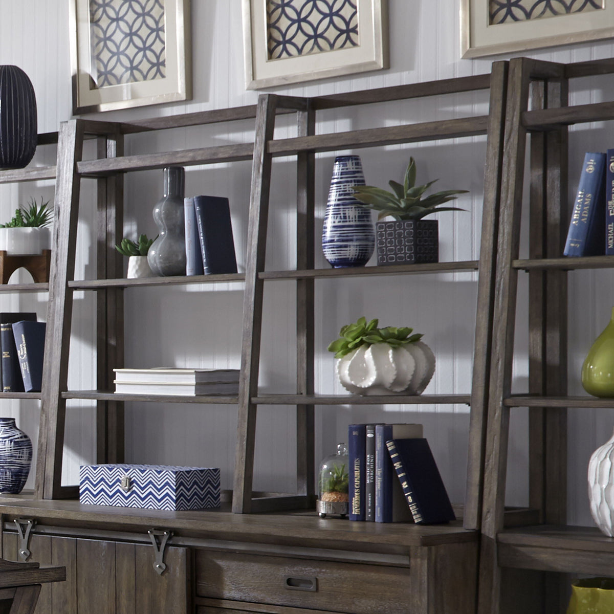 Stone Brook - Credenza Hutch - Rustic Saddle