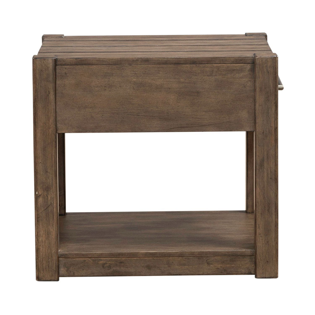 Broadmore - Drawer End Table - Cobblestone Brown