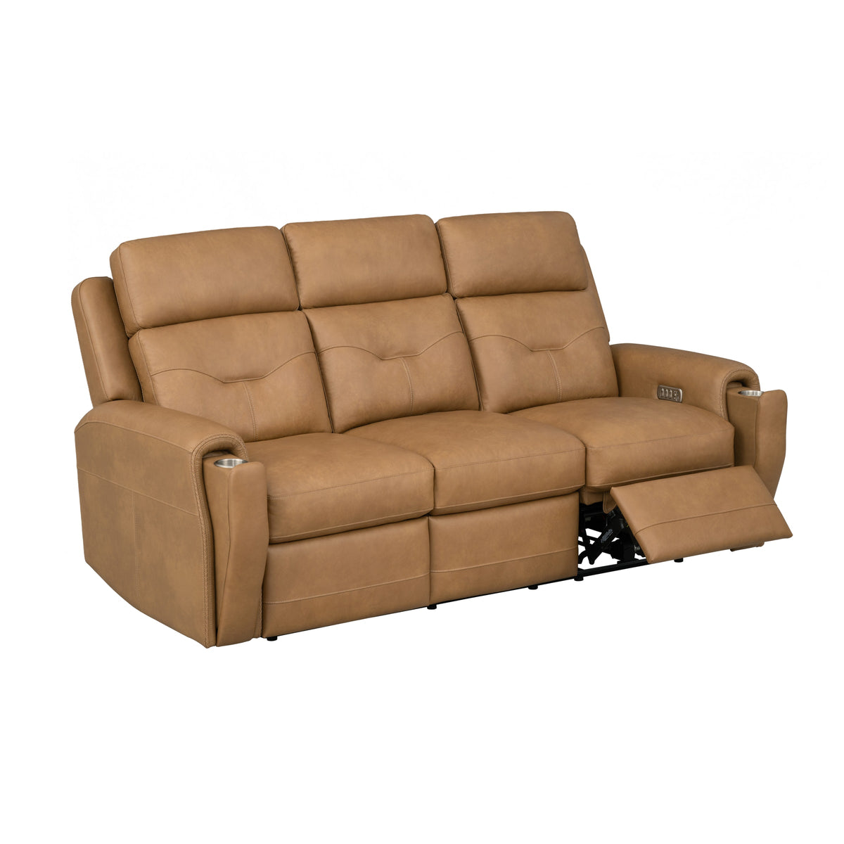 Flexsteel Felix Power Reclining Sofa with Power Headrest, Lumbar, Heat & Massage