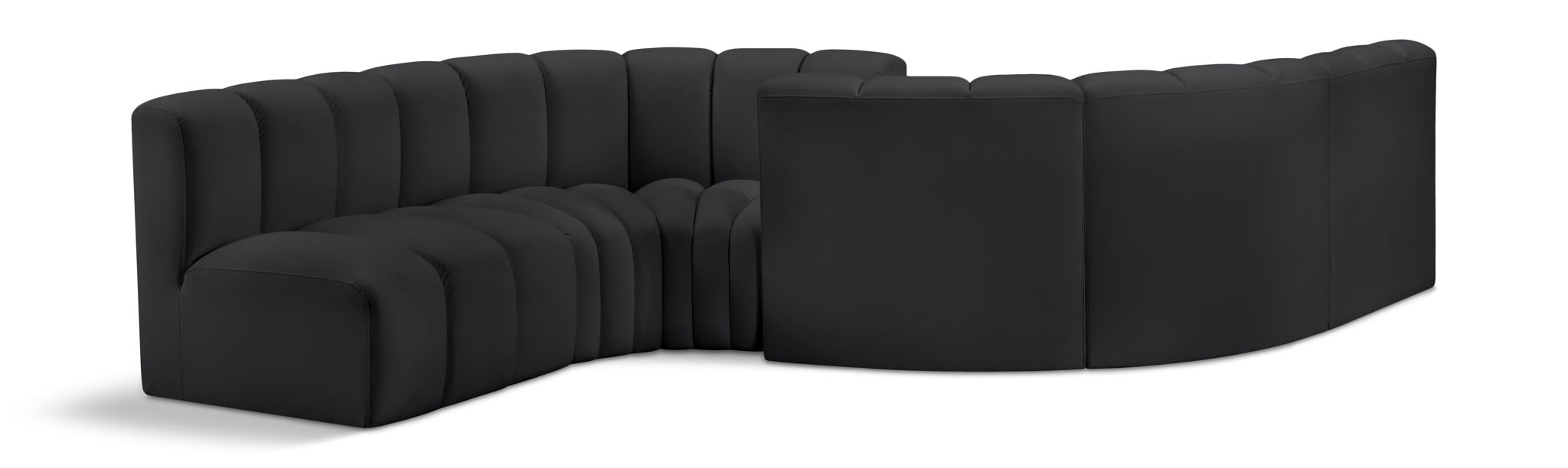 Arc - Faux Leather 6 Piece Modular Sofa