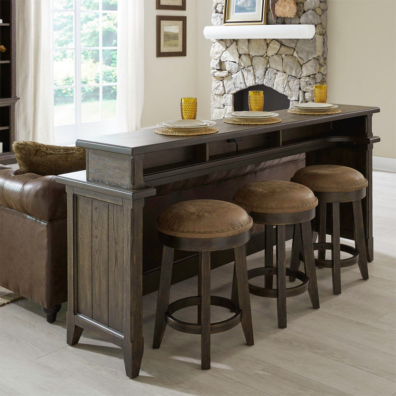 Paradise Valley - 4 Piece Living Room Set - Saddle Brown