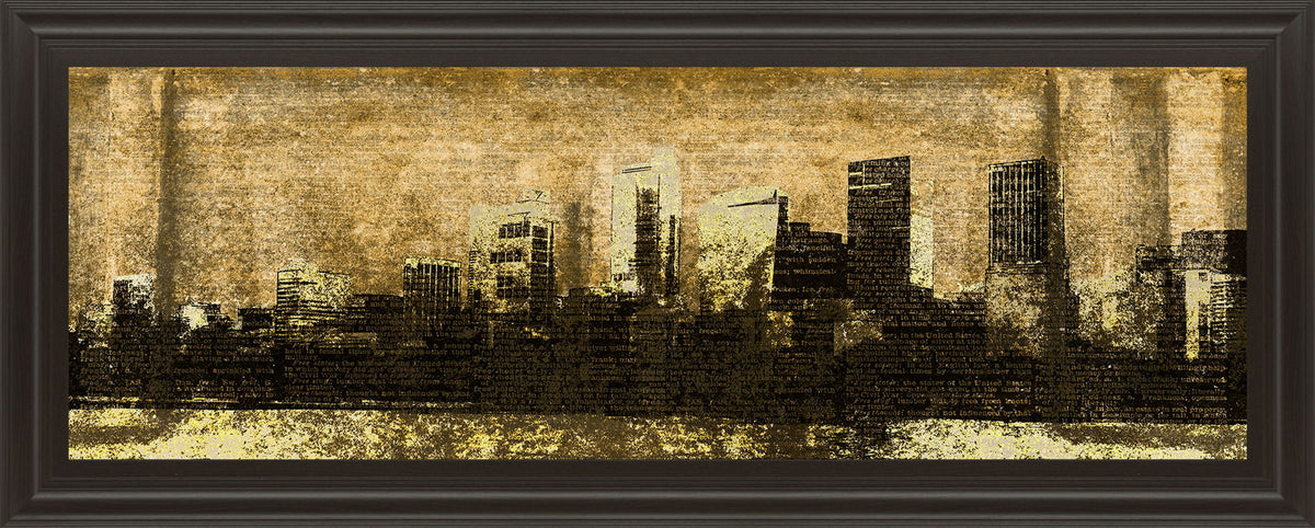 Defined City I By Sd Graphic Studio - Framed Print Wall Art - Beige