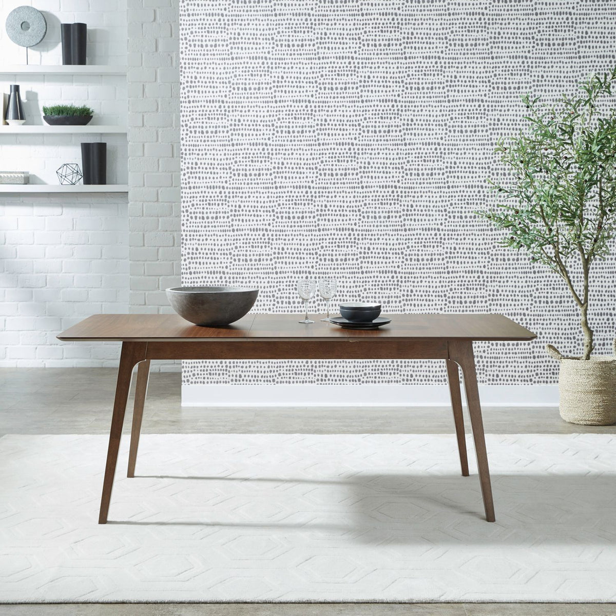 Space Savers - Rectangular Leg Table - Walnut
