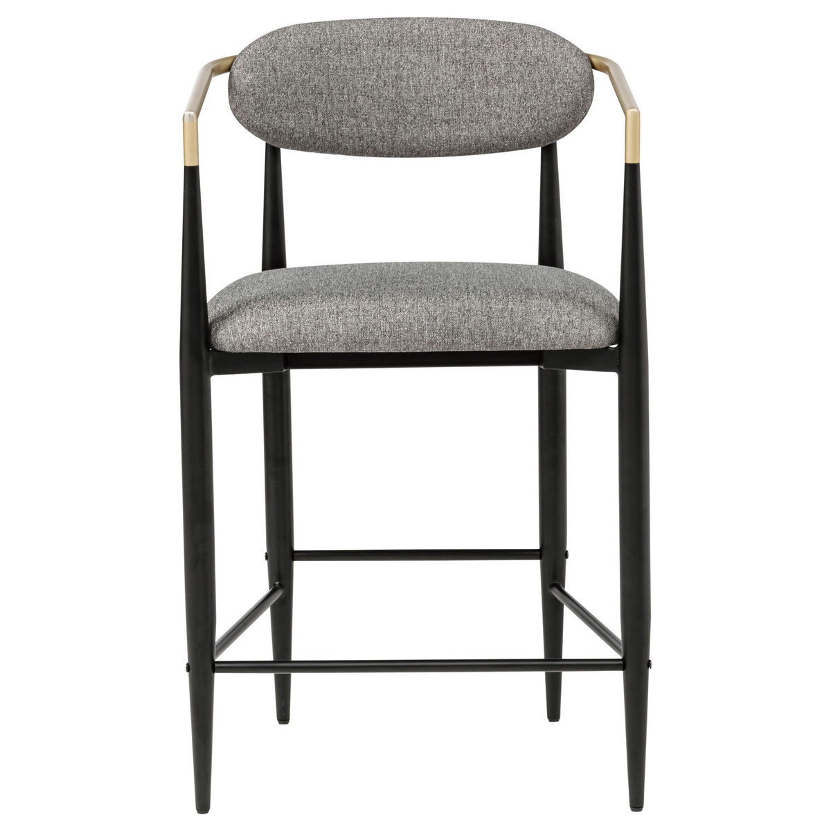 Tina Fabric Upholstered Counter Chair Dark Grey (Set of 2)