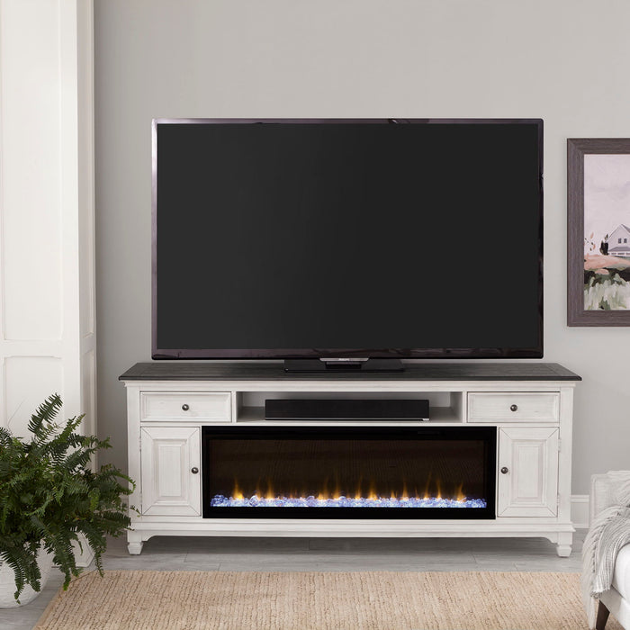 Fireplace TV Consoles - 82" Fireplace TV Console - White