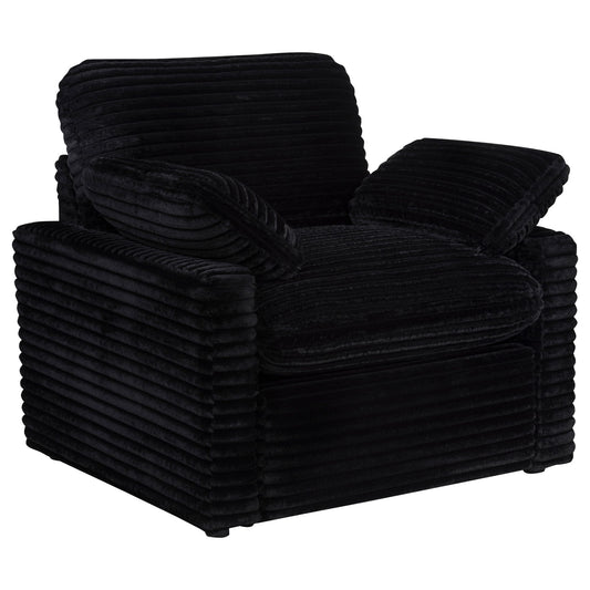 Collins Upholstered Power Recliner Chair Black