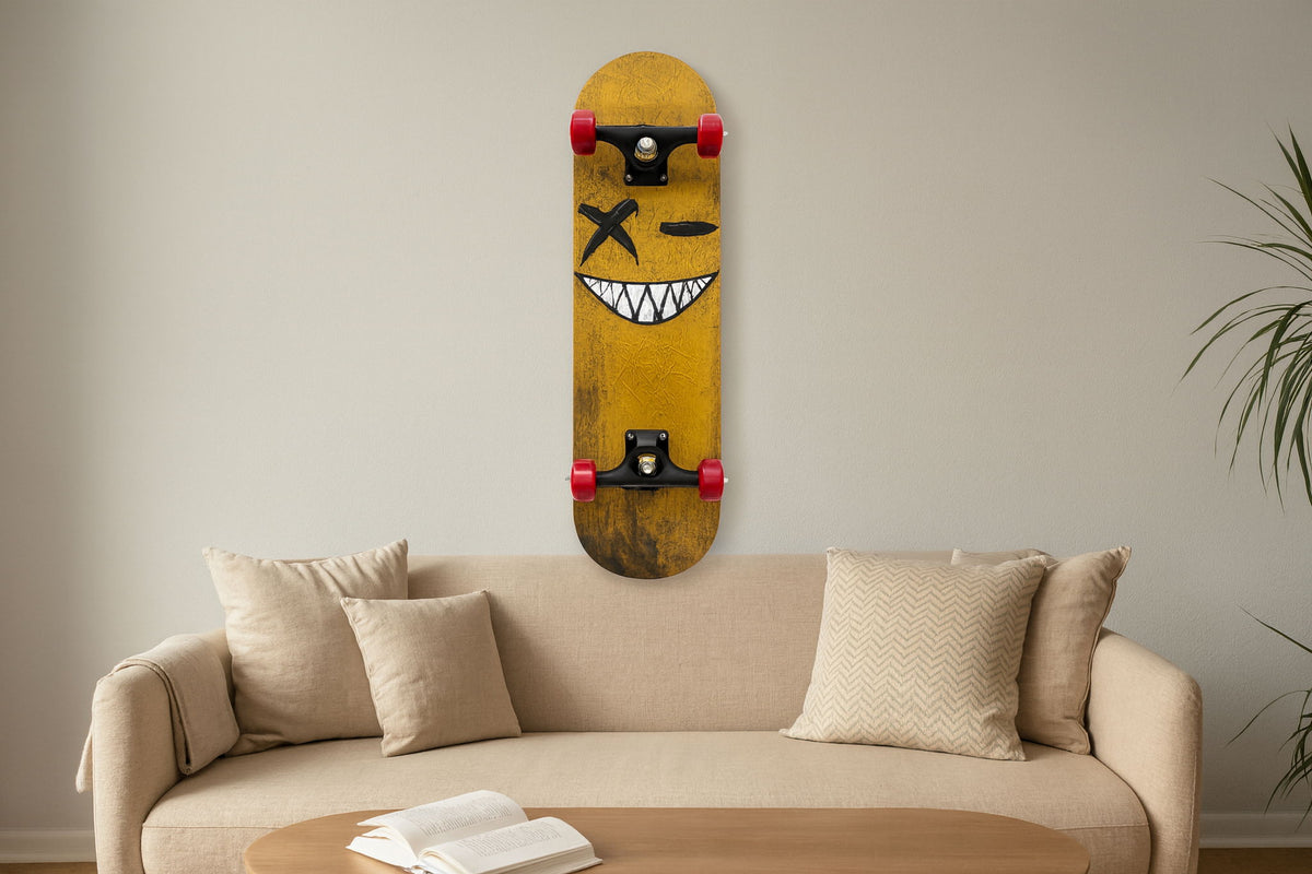 Skateboard - Smile Wink - Yellow