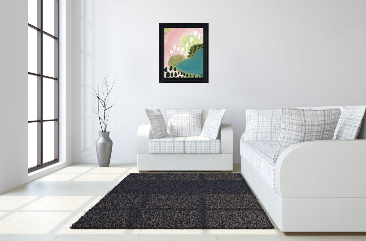 Prairie Dreamscape - 28" x 34" Framed Wall Art - Pink