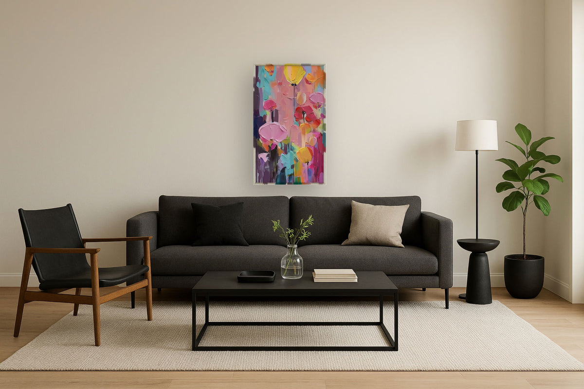 Blossom Radiance - 24" x 40" Framed Wall Art - Pink