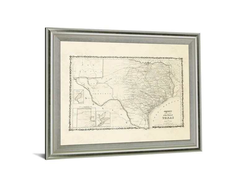 Aged Cartographer - 28" x 34" Framed Wall Art - Beige