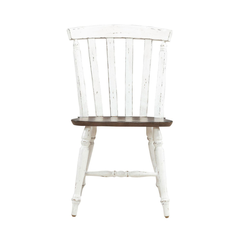 Al Fresco - Slat Back Side Chair - Graphite & Whitestone
