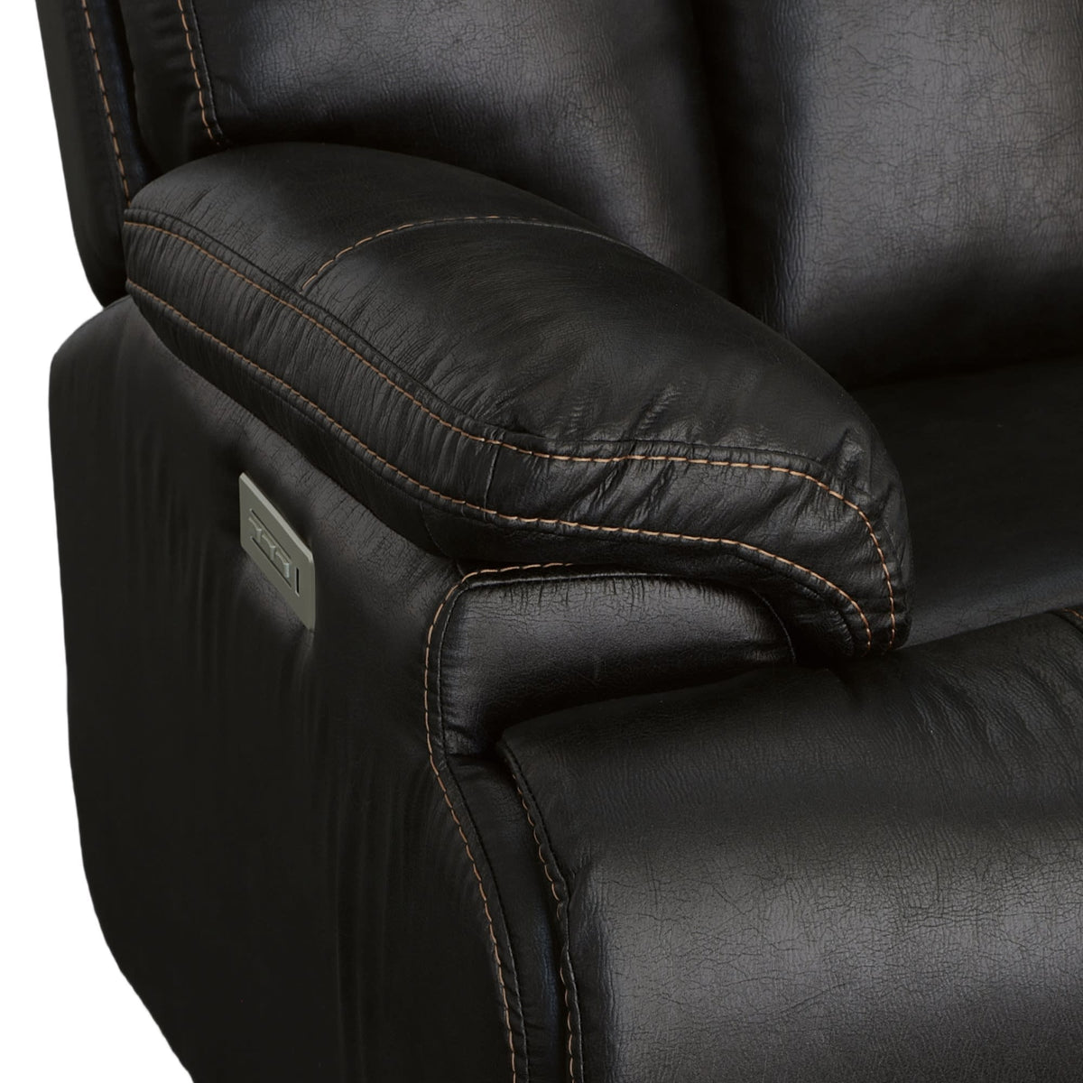 Flexsteel Clive Power Reclining Loveseat with Power Headrests & Lumbar