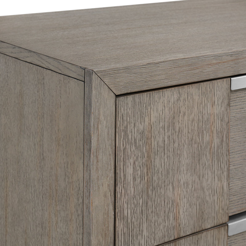 Kelis - 3 Drawer Nightstand With USB - Gray