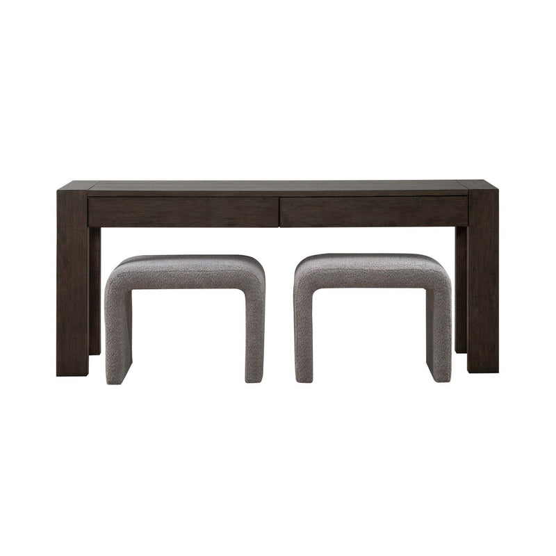 Cascade Falls - 3 Piece Set - Satin Espresso / Gray