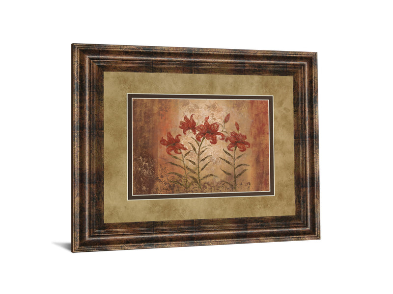 The Lily Style By Vivian Flasch - Framed Print Wall Art - Light Brown
