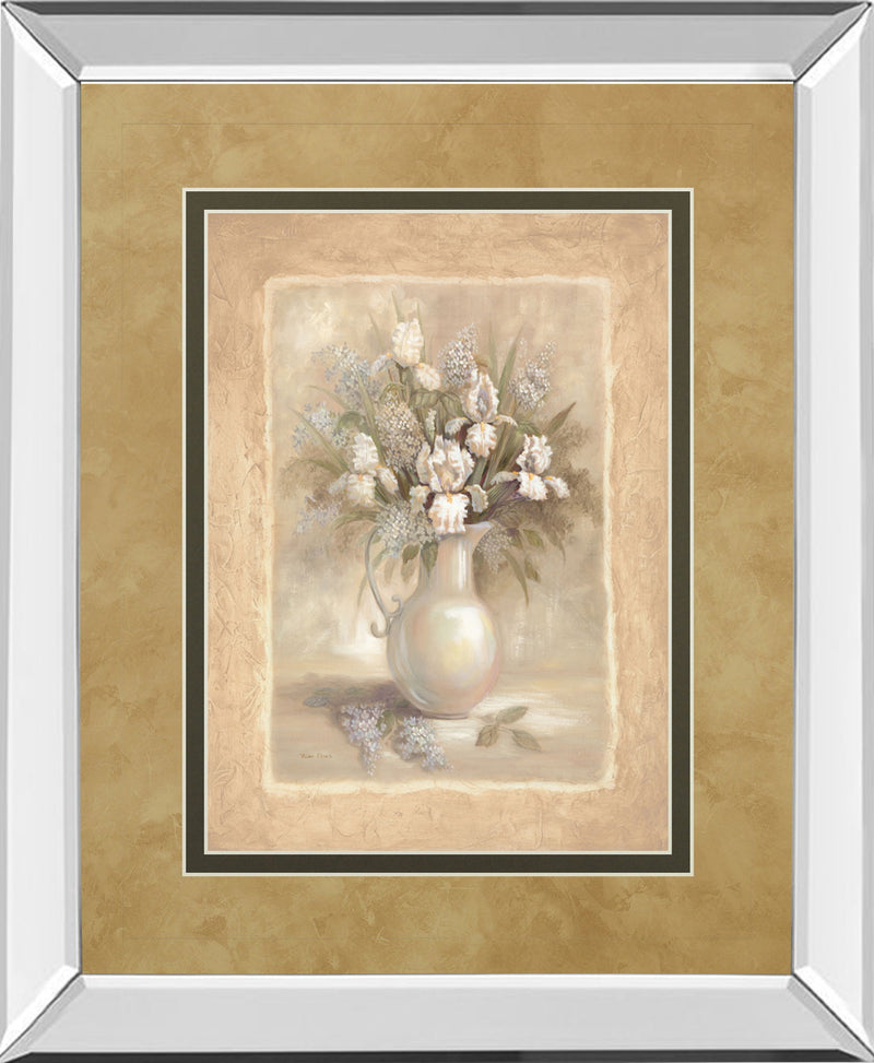 Bounty I By Vivian Flasch - Mirror Framed Print Wall Art - Light Brown