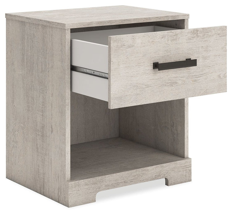 Shawburn - Whitewash - One Drawer Night Stand