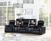 Cyrus Upholstered Home Theater Storage Wedge Console
