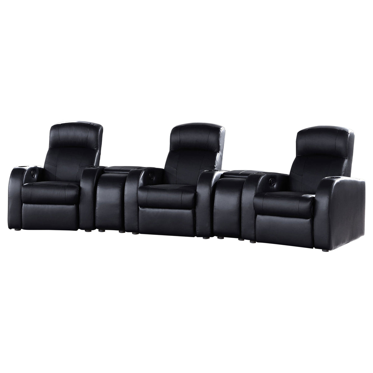 Cyrus Upholstered Home Theater Storage Wedge Console