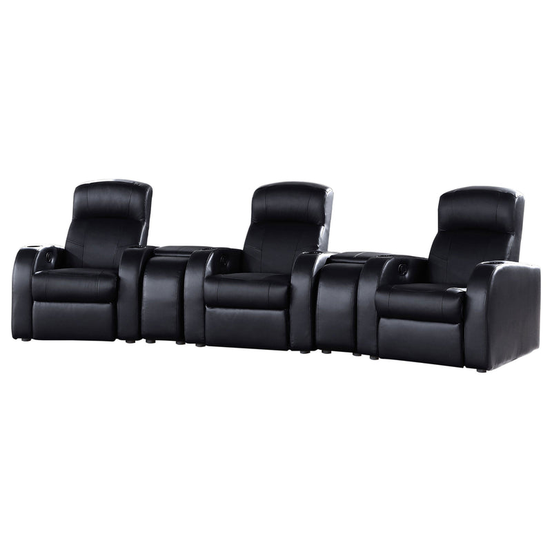 Cyrus Upholstered Home Theater Storage Wedge Console